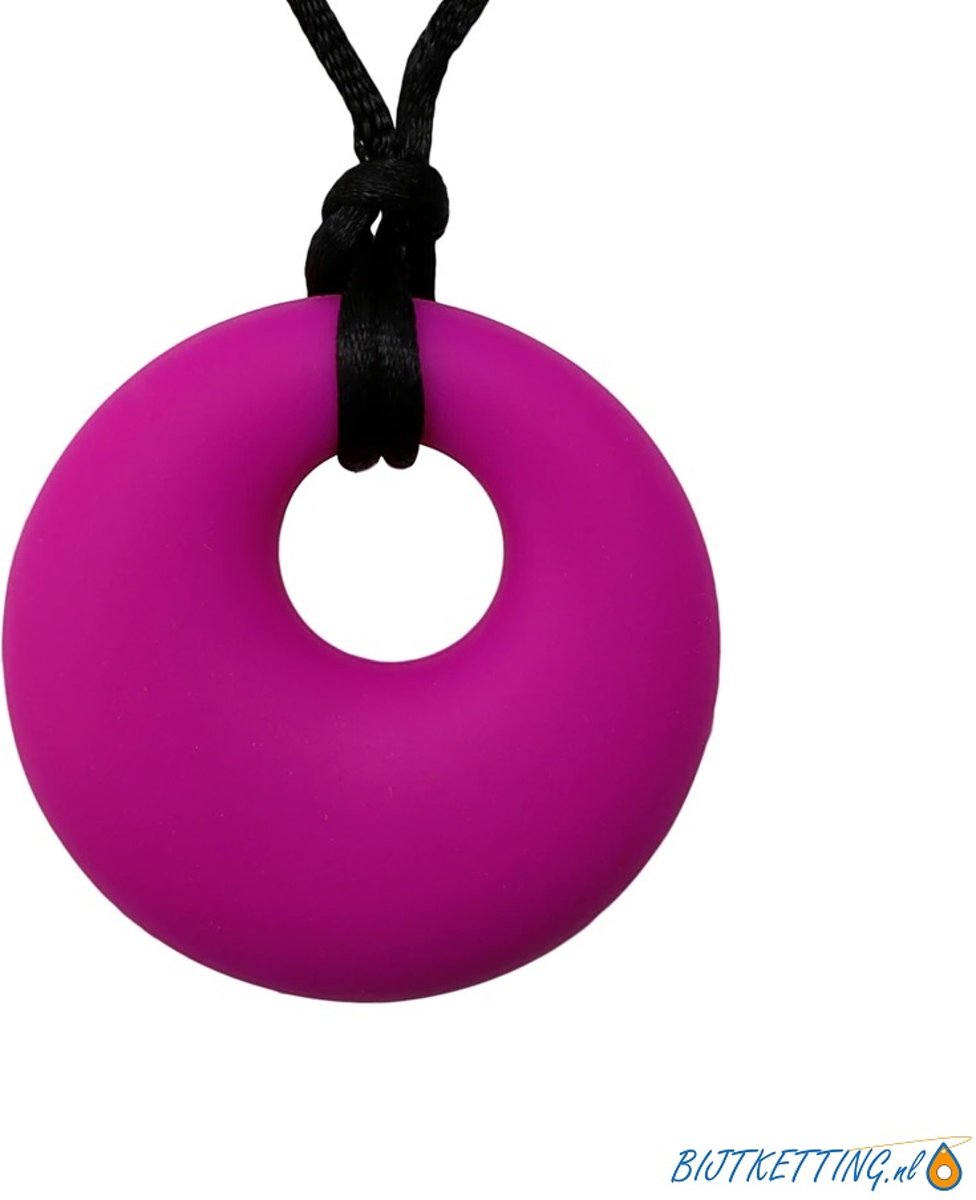 Ronde Bijtketting Kauwketting | Rond | Cirkel | Round | Fuchsia